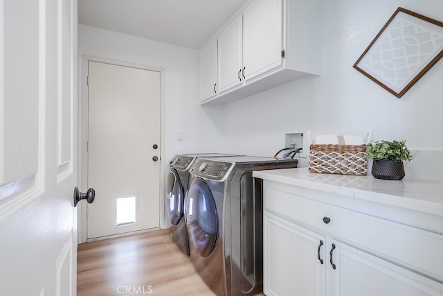 2115 Via Viejo, San Clemente, CA 92673 - washroom with cabinet space, independent washer and dryer, and light wood-type flooring