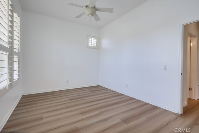 2115 Via Viejo, San Clemente, CA 92673 - empty room with light wood-style flooring, ceiling fan, and baseboards