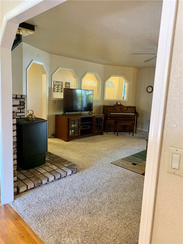 18427 Deer Hl, Hidden Valley Lake, CA 95467 - living area featuring carpet flooring and ceiling fan