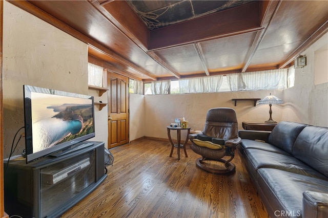 1194 Avoca Ave, Pasadena, CA 91105 - living area featuring wood finished floors and baseboards