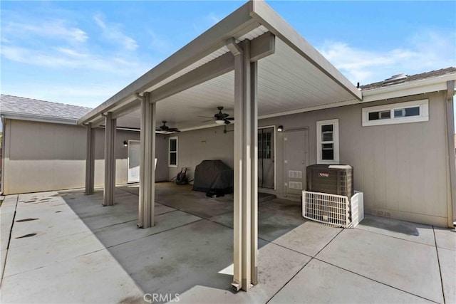 2289 Kyla Ct, San Bernardino, CA 92410 - view of patio with ceiling fan and central AC
