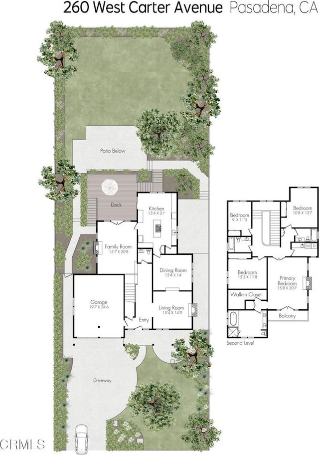 260 W Carter Ave, Sierra Madre, CA 91024 - floor plan / room layout