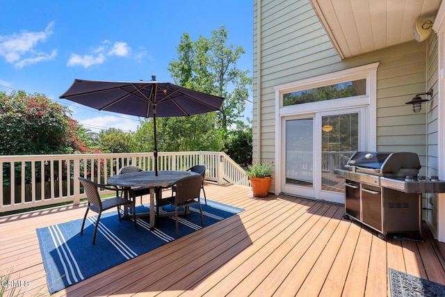 260 W Carter Ave, Sierra Madre, CA 91024 - deck with outdoor dining area and area for grilling