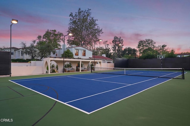 620 S Allen Ave, San Marino, CA 91108 - view of tennis court with fence and community basketball court