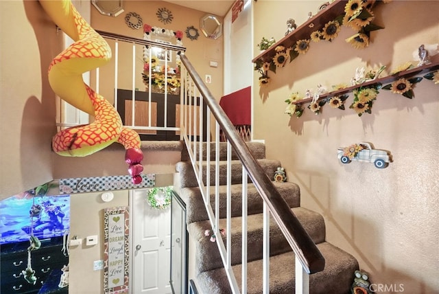 view of stairway