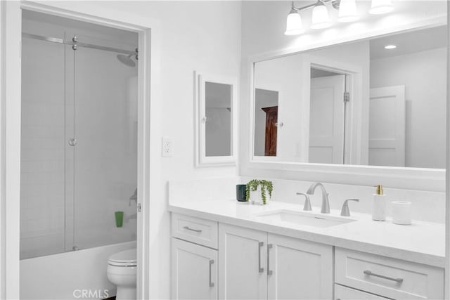 5314 E 4th St, Long Beach, CA 90814 - bathroom featuring toilet, vanity, and shower / tub combination