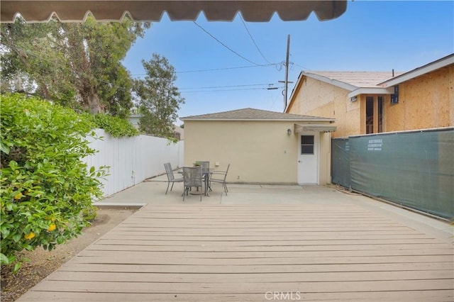 5314 E 4th St, Long Beach, CA 90814 - wooden deck featuring fence and outdoor dining area