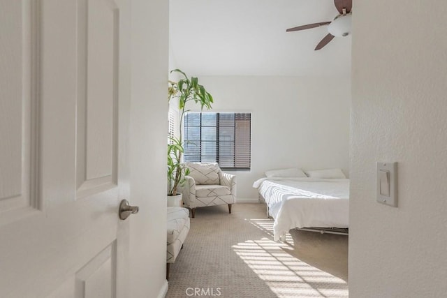 18213 Flynn Dr Unit 132, Canyon Country, CA 91387 - carpeted bedroom featuring ceiling fan
