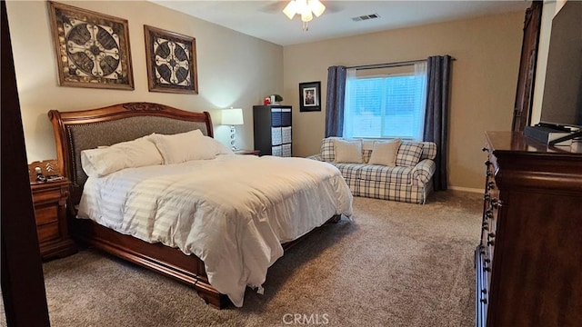13817 Grant Way, Oak Hills, CA 92344 - carpeted bedroom featuring ceiling fan