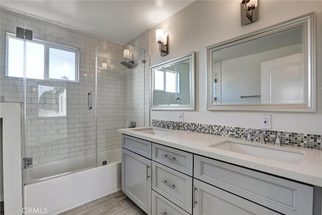 8910 S 3rd Ave, Inglewood, CA 90305 - full bath with enclosed tub / shower combo and double vanity