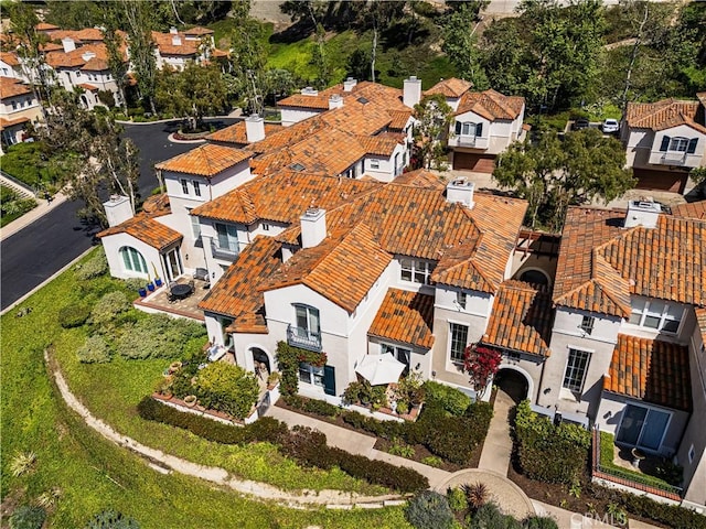 aerial view of residential area