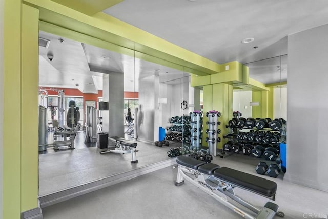 view of gym