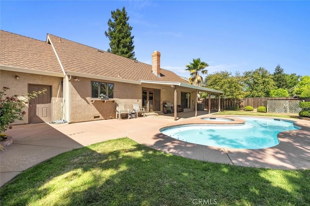 2604 Veneman Ave, Modesto, CA 95356 - view of pool with an in-ground hot tub and a patio