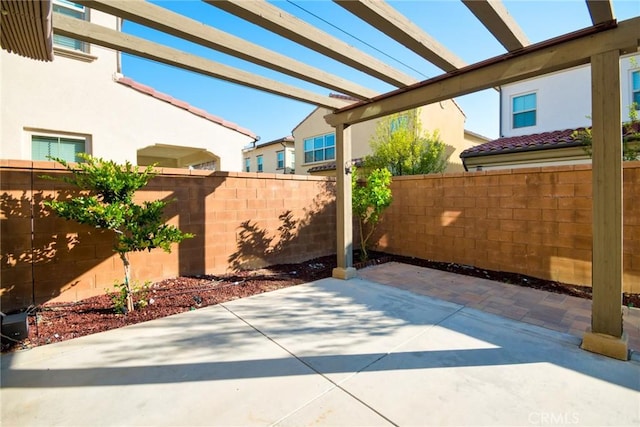 223 Gaspar, Irvine, CA 92618 - view of patio with fence and a pergola