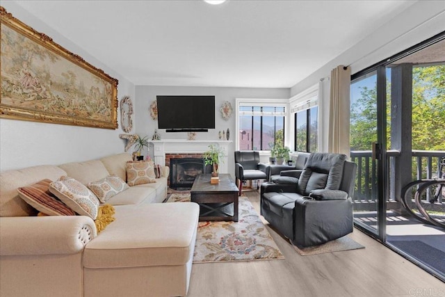 2916 Alanwood Ct, Spring Valley, CA 91978 - living area featuring wood finished floors and a fireplace