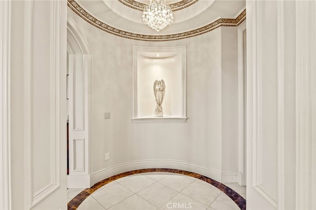 328 N Terrace View Dr, Monrovia, CA 91016 - detailed view of inlaid floor details and a chandelier