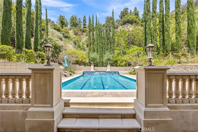328 N Terrace View Dr, Monrovia, CA 91016 - view of pool featuring fence