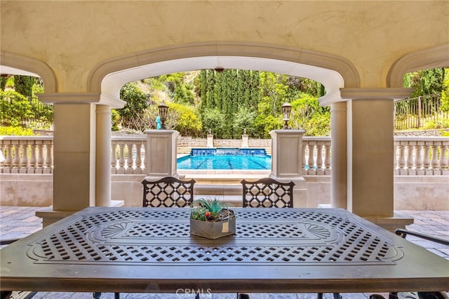 328 N Terrace View Dr, Monrovia, CA 91016 - view of patio featuring outdoor dining area