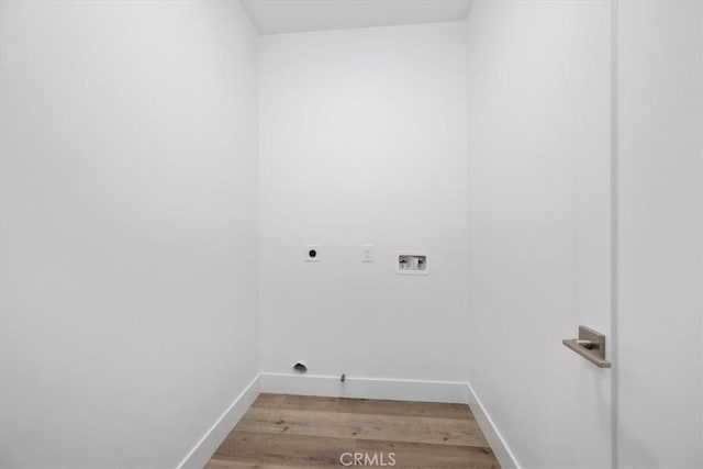 360 S Halcyon Rd, Arroyo Grande, CA 93420 - laundry room with hookup for an electric dryer, hookup for a washing machine, and light wood-style flooring