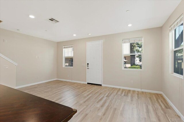 1514 Crown Ln Unit 1, Chula Vista, CA 91915 - entryway with light wood-style flooring and recessed lighting
