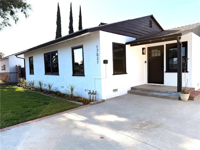 17037 Covello St, Van Nuys, CA 91406 - view of front of property with crawl space and stucco siding