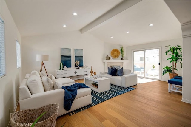 2401 Vanderbilt Ln Unit B, Redondo Beach, CA 90278 - living area with wood finished floors, a fireplace, and recessed lighting