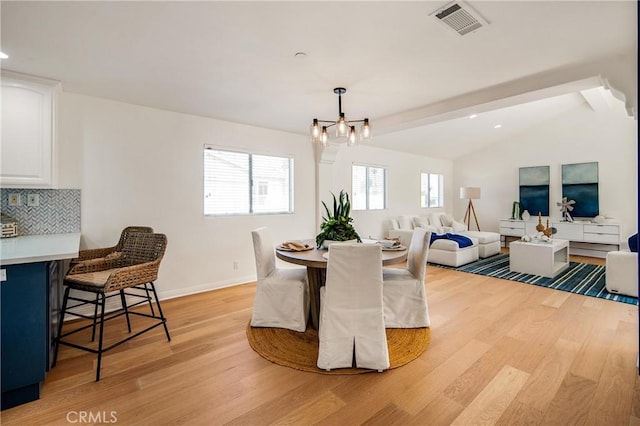 2401 Vanderbilt Ln Unit B, Redondo Beach, CA 90278 - dining space with light wood-style floors, a chandelier, baseboards, and recessed lighting