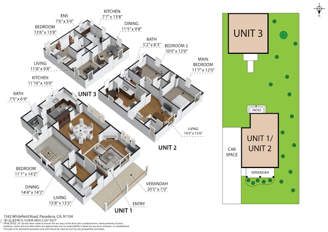 1540 Whitefield Rd, Pasadena, CA 91104 - property floor plan