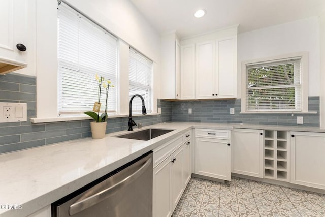 1540 Whitefield Rd, Pasadena, CA 91104 - kitchen featuring a sink, dishwasher, healthy amount of natural light, white cabinets, and recessed lighting