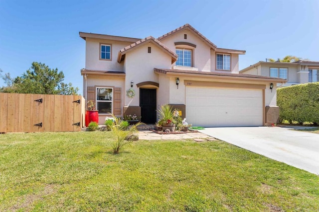 797 Trailside Pl, San Marcos, CA 92078 - view of front of house with stucco siding, concrete driveway, a garage, and a gate