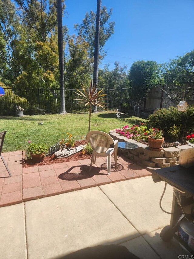 797 Trailside Pl, San Marcos, CA 92078 - fenced backyard featuring a patio