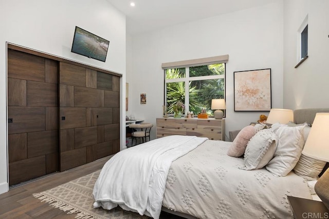 1240 Berryman Cyn, Encinitas, CA 92024 - bedroom with wood finished floors and recessed lighting