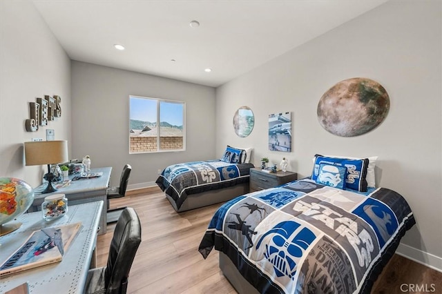 6533 Canyon Oaks Dr, Simi Valley, CA 93063 - bedroom with wood finished floors, baseboards, and recessed lighting
