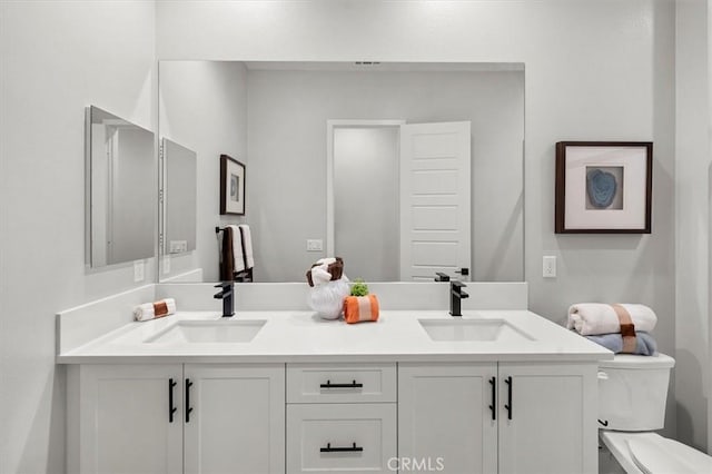 6533 Canyon Oaks Dr, Simi Valley, CA 93063 - bathroom with double vanity and toilet