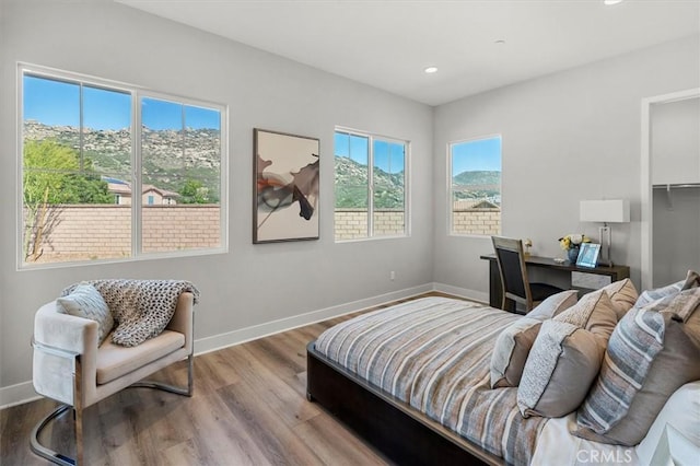 6533 Canyon Oaks Dr, Simi Valley, CA 93063 - bedroom with wood finished floors, baseboards, and recessed lighting