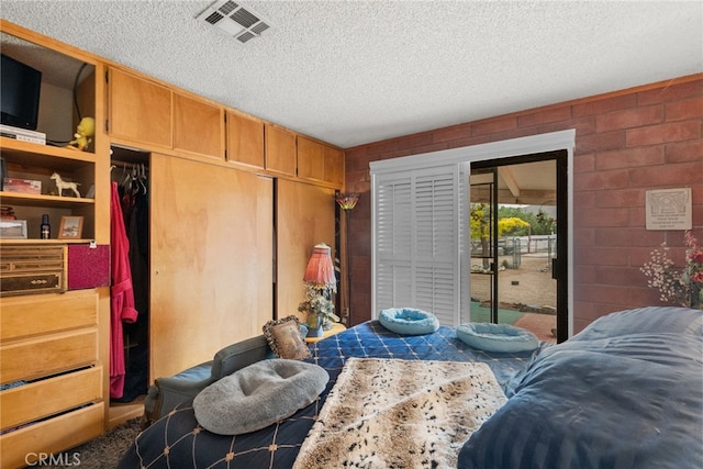32923 Tindall Ave, Acton, CA 93510 - bedroom featuring access to outside, a textured ceiling, and a closet