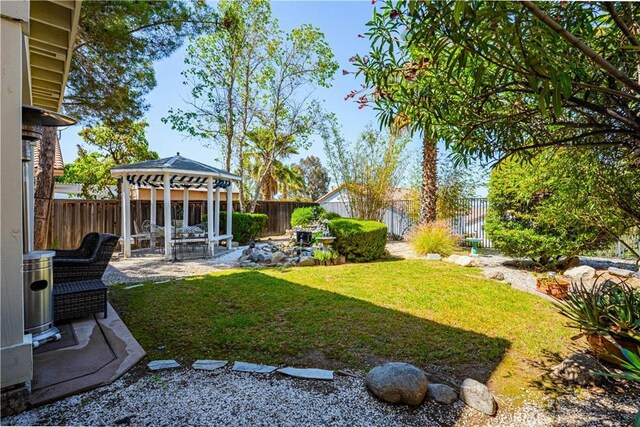 15108 Lighthouse Ln, Lake Elsinore, CA 92530 - view of yard featuring a gazebo and a patio area