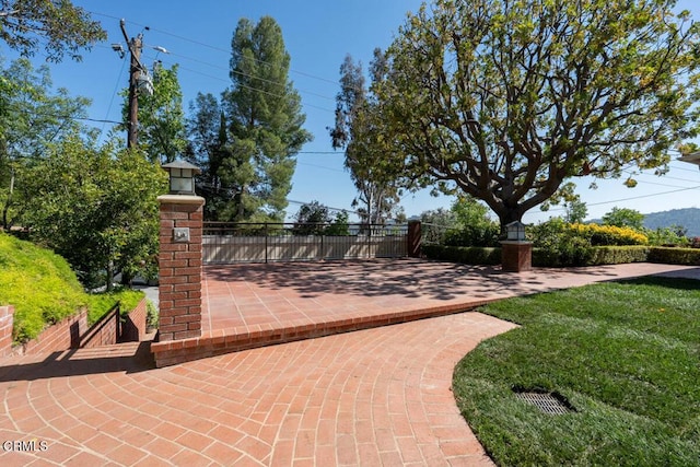 view of patio with fence