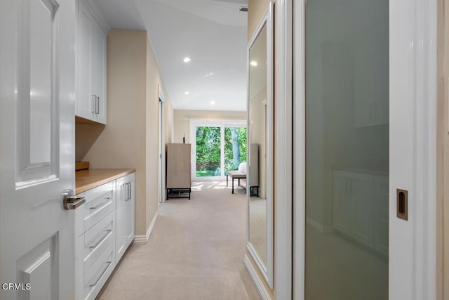 5109 Redwillow Ln, La Canada Flintridge, CA 91011 - hallway featuring light carpet and recessed lighting