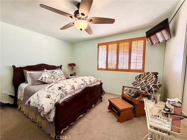 7442 Camarilla Ave, Yucca Valley, CA 92284 - bedroom with carpet and ceiling fan