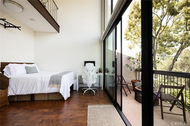 bedroom featuring wood finished floors
