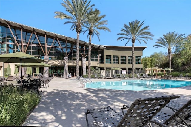 24247 Songsparrow Ln, Corona, CA 92883 - community pool featuring a patio