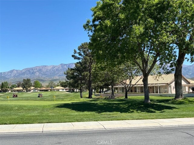 613 Big Spring Dr, Banning, CA 92220 - view of property's community with a mountain view, a yard, and a residential view