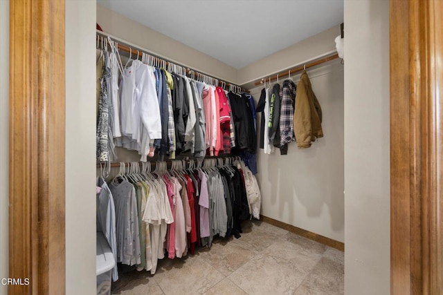 view of walk in closet