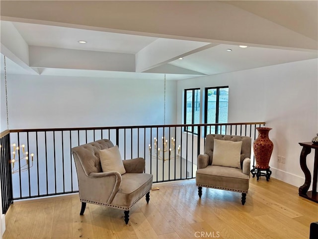 2621 Gates Ave Unit B, Redondo Beach, CA 90278 - living area featuring wood finished floors and recessed lighting