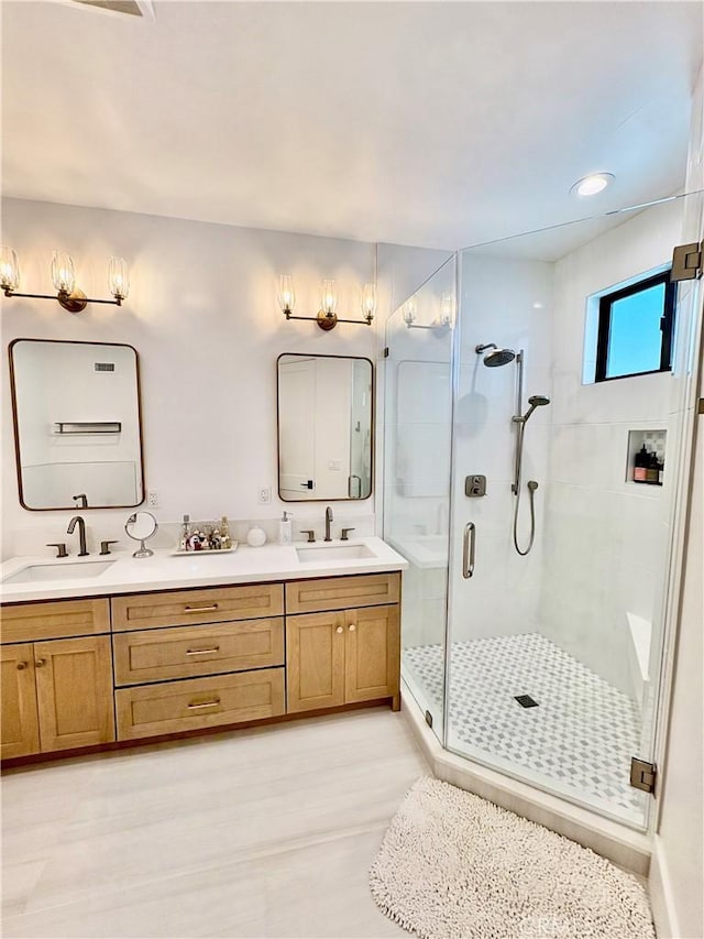 2621 Gates Ave Unit B, Redondo Beach, CA 90278 - full bath featuring a shower stall and double vanity
