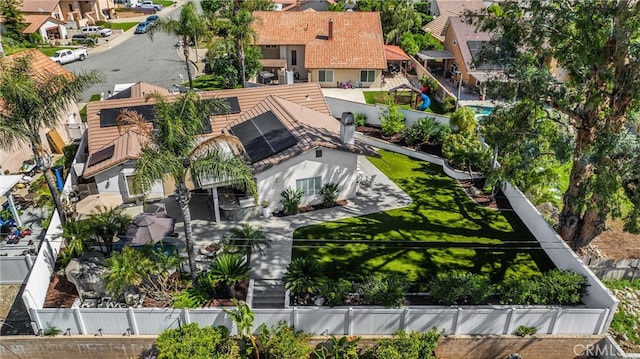 aerial perspective of suburban area