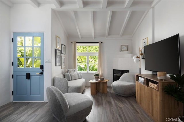 565 Lombardy Ln, Laguna Beach, CA 92651 - living area with wood finished floors and a fireplace