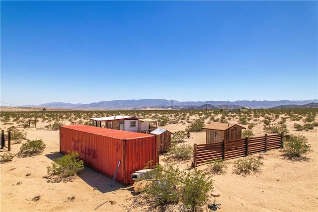 mountain view with a desert landscape and rural landscape