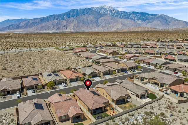 62892 Loftwood St, Desert Hot Springs, CA 92240 - aerial view of residential area with a mountainous background